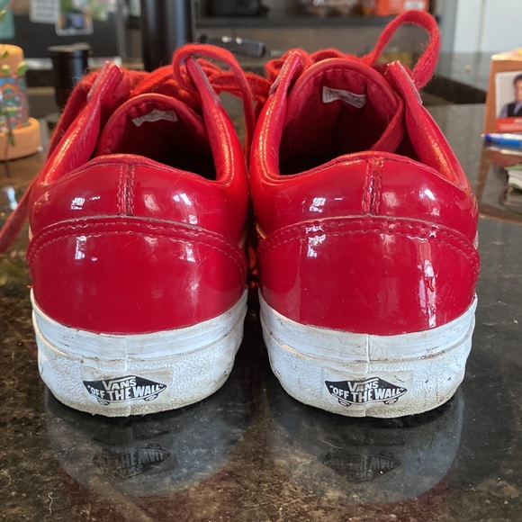 Red patents vans womens 7.5 - Picture 3 of 4
